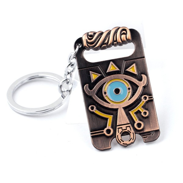 Multiculture Metal Keyring with Symbols of Sheikah Slate for Zelda