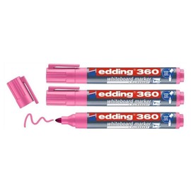 Edding Whiteboard Marker 360 Pink Bullet Tip 1.5-3mm (Pack of 3)