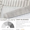 jinchan Linen Valance Curtain Striped Valance for Windows 18 Inch