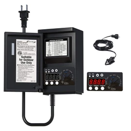 Malibu 45W Low Voltage Transformer, Landscape Lighting Power Supply for Indoor and Outdoor Use 120v to 12v Timer with Photo Eye
