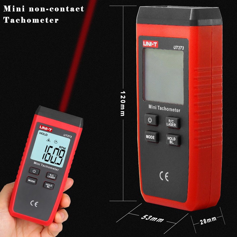 ANRIS UNI-T UT373 Mini Digital Laser Tachometer LCD Display Non-Contact