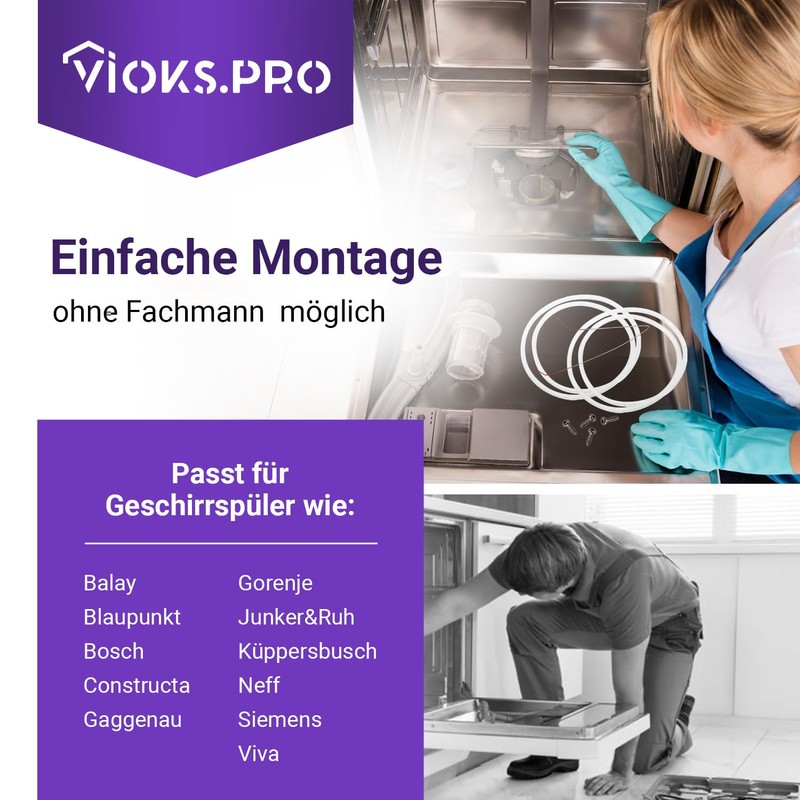 Viоks.pro Repair Kit Pump Pot Seal Replacement for Bosch 12005744