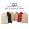 CleverDelights 12 x 18 Inch Burlap Bags - Natural/Ivory Stripe