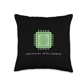 AI Artificial Intelligence Brain Computer Chip Technology Throw Pillow