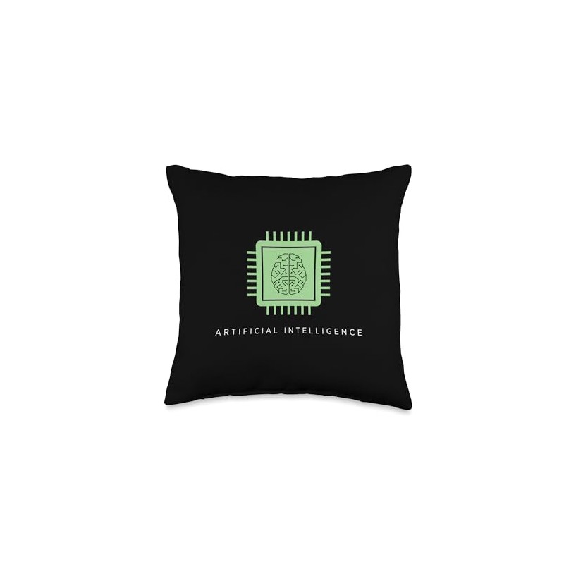 AI Artificial Intelligence Brain Computer Chip Technology Throw Pillow