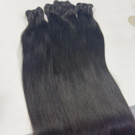 Raw Human Hair Kinky Curly Bundles Vietnamese Raw Hair Swiss Lace Frontal Vendor with hd 4*4 5*5 Closure Indian Curly Loose Deepstyle: all, color: Straight, Stretched Length: 18 in