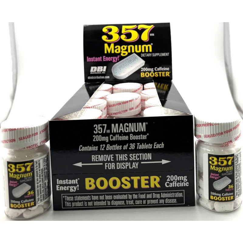 DBI 12 357 Magnum Instant Energy Booster 200mg CAFFEINE 36