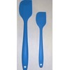 Unbranded Set Of Four Blue And Yellow Silicon Spatulas Scrapers