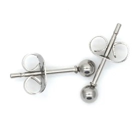 3mm stainless steel stud earrings | Small round studs