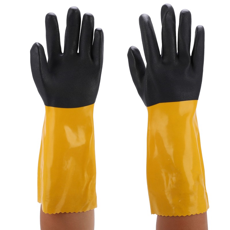 PVC Coated Protective Gloves Lengthening Seamless Wear Resistance Gloves for