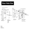 elox Storefront Narrow Stile Mortise Door Lock Hookbolt, 1-1/8" Backset,