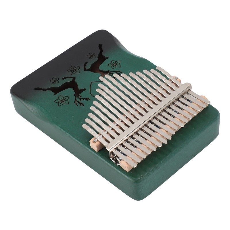 Finger Thumb Piano 17 Keys Exquisite Engraved Pattern Wood Kalimba
