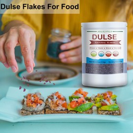 Holfcitylf Natural Dulse Flakes, 100% Pure Sea Vegetables, No GMO, Sun Dried (Dulse Flakes-4oz,114g)
