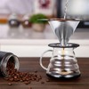 LHS Pour Over Coffee Dripper Stainless Steel Coffee Filter Metal