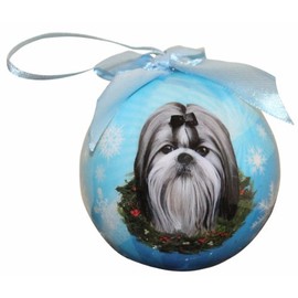 Shih Tzu Christmas Ornament Shatter Proof Ball Easy To Personalize For Shih Tzu Lovers