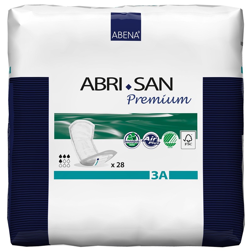 Abena San Premium Incontinence Pads, Light Absorbency, (Sizes 1 To