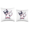 Cat Heart Shape Sunglasses Dabbing Dance Lover Throw Pillow