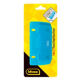 Idena Pocket Hole Punch for up to 4 Sheets, blue