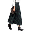 Ylingjun Long Plaid Wool Skirt for Womens Winter Fall High