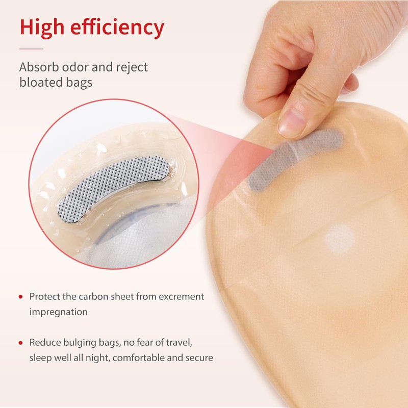 DERAYMI 20 PCS Colostomy Bags Ostomy Supplies, Ostomy One Piece