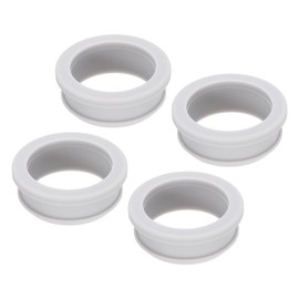 MECCANIXITY 4Pcs Snap Rubber Grommet Plug Mount Dia 40.6mm ID 34.5mm Seal Anti-Scratch for Electrical Box Cable Pipe Grey