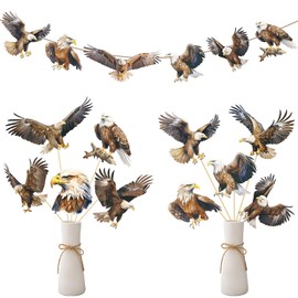 Eagle Party Centerpiece Sticks Eagle Birthday Party Decorations 4th of July Table Toppers Independence Day 12Pcs Bald Eagle Table Decorations Birds Centerpieces for National Day Baby Shower Supplies