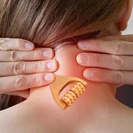 Wooden Massager Roller,Wooden Manual Muscle Massage Roller - Multi-Convex Design Massage Tool for Neck, Face, Back, and Legs