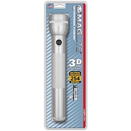 Maglite Heavy-Duty Incandescent 3-Cell D Flashlight, Silver