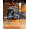 PONY 4" Heavy Duty Bench Vise 4400LBS Clamp Force 360°