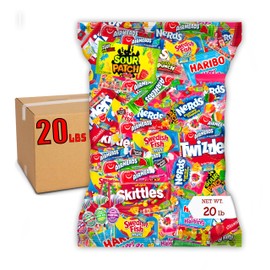 Bulk Candy Variety Pack - 20 lb Candy - Candy Bulk Individually Wrapped Candy- Halloween Candies - Trick Or Treat Candies - Piñata Filler Stuffers - Pinata Candy Stuffers - Candy Party Favors