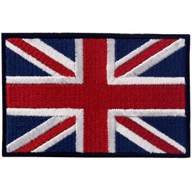 British Union Jack Embroidered Flag Emblem UK Great Britain Applique Iron On Sew On Patch