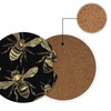 Buyidec Golden Honey Bees Absorbent Car Coasters 2 Pack Cup
