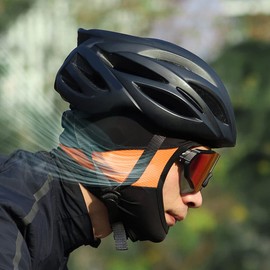 SPYMINNPOO Cycling Balaclava, Summer Cooling Neck Gaiter for Men Women Ice Silk Helmet Liner Sun Hood for Outdoor Cycling Motorcycle Riding (Dark Green)