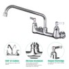 CWM Wall Mount Commercial Faucet with10 inches Swivel Spout,8 Inch