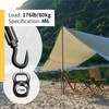 RiaYer 10 Pack Black 304 Stainless Steel M6 Hook and