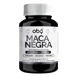 Maca Negra Peruana Orgánica Capsulas 1040mg | Origen 100% Peruano | Potenciadas con Piperina | Suplemento alimenticio Testo - Vitaminas Hombres y Muje