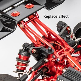 Aluminum Wing Mount Hops Up Upgrades Part for Arrma 1/8 Kraton/Notorious/Outcast/Talion/Typhon 6S BLX, AR320347 Heavy Duty Set RC Car Parts Rear for Arrma CNC T6 Alloy Upgrade-Red