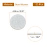 uxcell 120Pcs Round Felt Circles, 10mm (3/8") White Non-Woven Felt