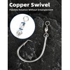BLUEWING Offset Circle Hook with Swivel 5pcs Stainless Steel Fishing