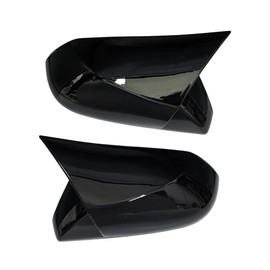 YRMST Ox Horn Side Rearview Mirror Cover Compatible with Toyota Camry 2018 2019 2020 2021 2022 2023 2024 2025 Door Side Mirror Trim Cover (Bright Black)