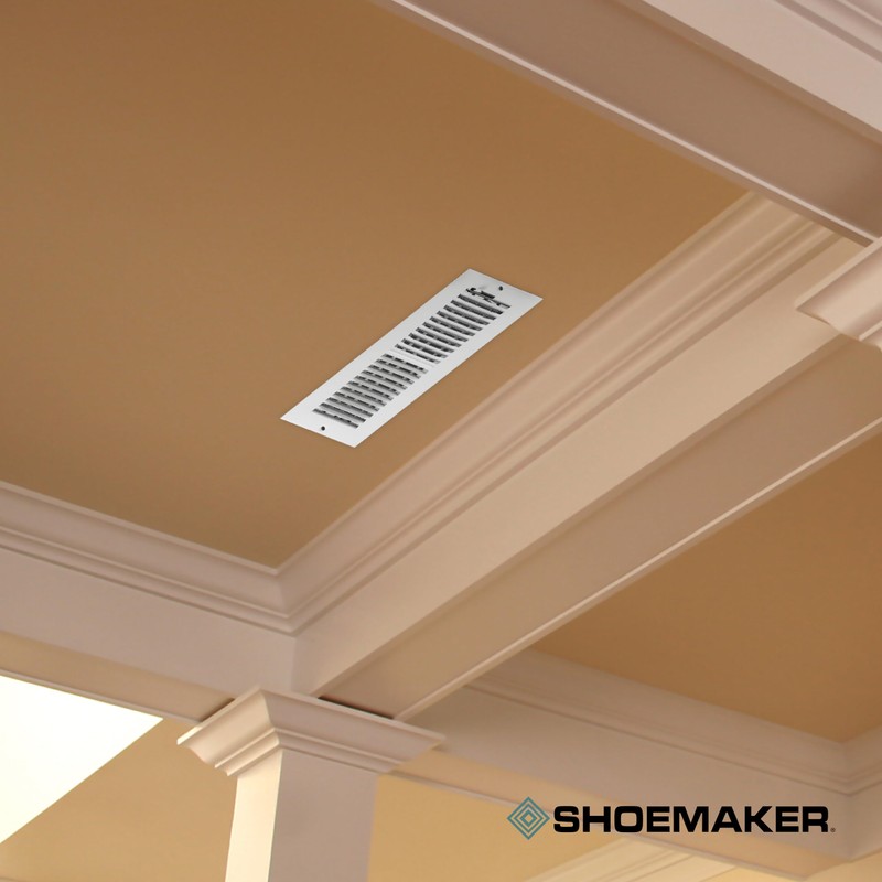 Shoemaker Manufacturing, Soft White, 10x4, Premium Sidewall or Ceiling Register,