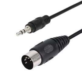 CERRXIAN 5 Pin Din MIDI Cable, 3.5mm(1/8in) TRS Stereo Male to 5-Pin Din Male Professional Premium Audio Adapter for Bang & Olufsen, Naim, Quad.Stereo Systems (0.5M, DIN MALE)