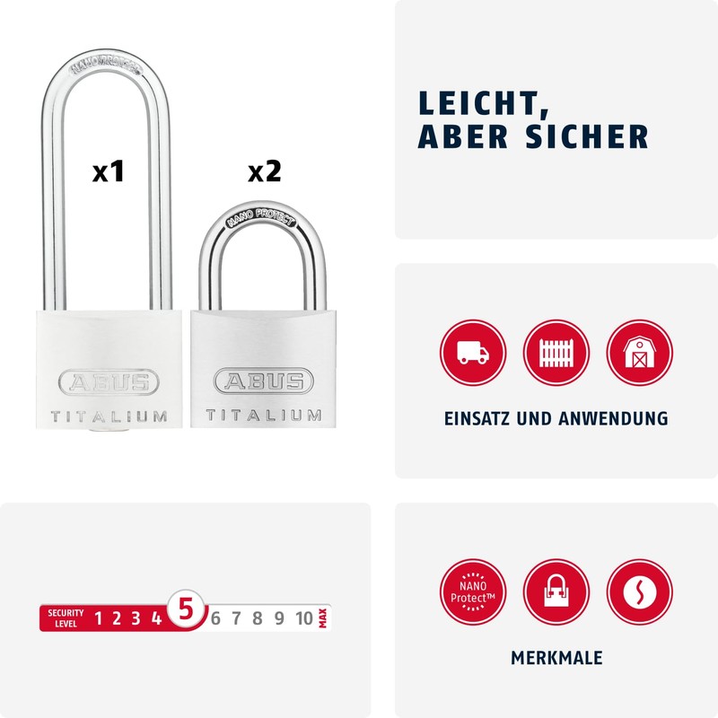 Abus 64TI/40+HB63 569593 Padlock Triples B/SB