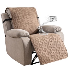 Waterproof Recliner Chair Cover - 100% Protection! Non-Slip, Washable & Durable Protector for Kids & Pets【23.6'' /Camel】
