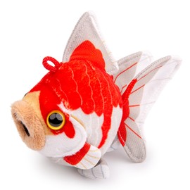 FRANKIEZHOU Realistic Goldfish Stuffed Animal- Red and Gray 4In Long,Fish Plush Toy Soft Toy for Boy,Girl Toys,Gifts for Kids, Home Decor