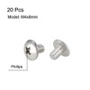 sourcing map Machine Screws, M4x6mm Phillips Screw, 304 Stainless Steel,