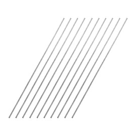 TA-VIGOR 10Pcs 1.5mm x 200mm Stainless Steel Round Rods, Metal Solid Round Shaft Rods Lathe Bar Stock for DIY Crafts Car Helicopter Airplane Model
