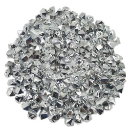 WGV Acrylic Ice Rock Crystals Treasure Gems for Table Scatters, Vase Fillers, Wedding, Banquet, Party, Event, Birthday Decor (Approx 150 pcs per Bag), 1 Bag, 1 Pound, Silver