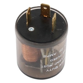 ApplianPar 12V 3 Pin Electronic LED Flasher Relay Round Heavy Duty Electronic Turn Signal Light Blinker Relay Turn Signal Flasher Relay 3 Prong Flasher Relay No Load