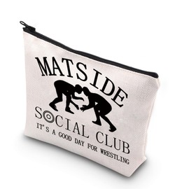 WCGXKO Wrestling Match Team Merchandise It’s A Good Day For Wrestling Zipper Pouch Makeup Bag (MATSIDE)